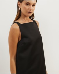 Atmos&Here - Daisy Layered Satin Mini Dress