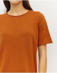 JH Lounge - JHL Crew T (Fine Cotton Cashmere) Tobacco