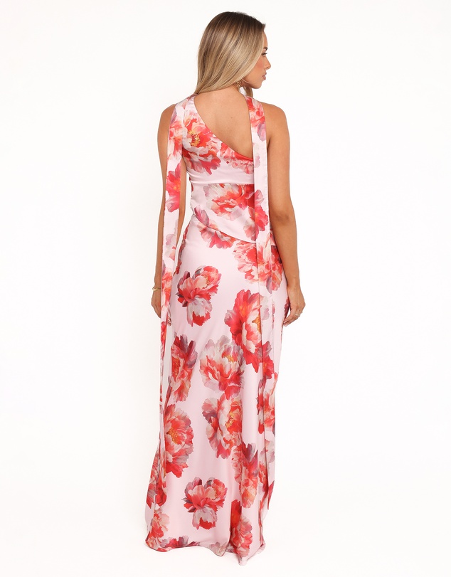 Petal & Pup - Georgina One Shoulder Skirt Set - Pink Peony