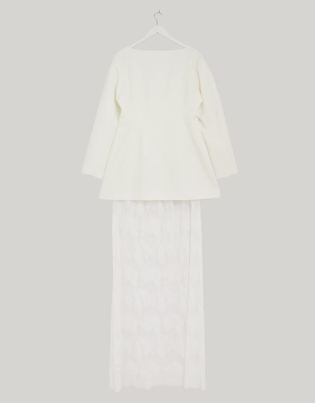Revibe - Repaired CHANCERY Jordie Maxi Lace And Suiting Dress - AU 16