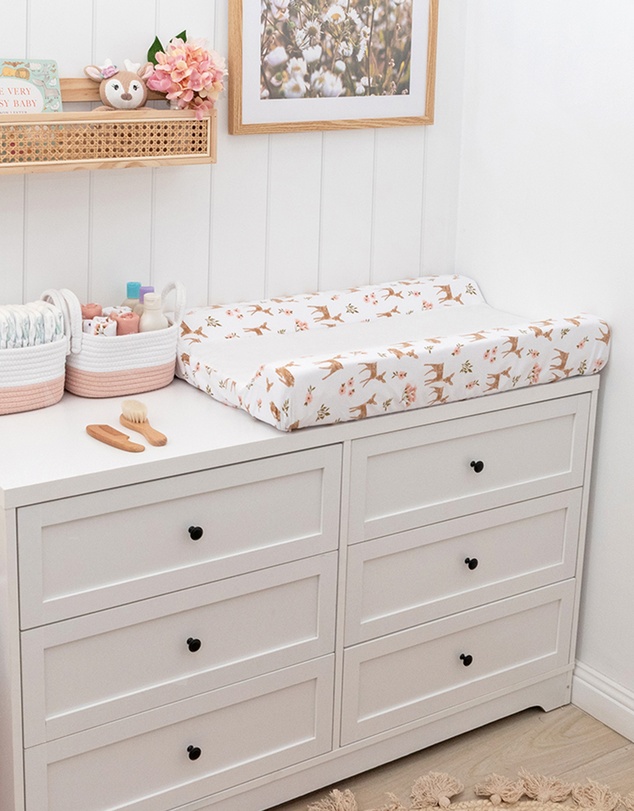 Living Textiles - Jersey Change Mat Cover - Sophia Garden