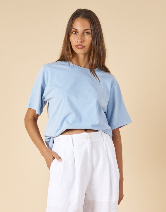 CAMIXA - Teesha Oversized Distressed Cotton T-Shirt