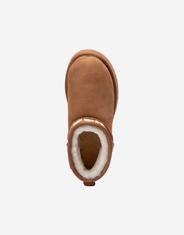 Ozwear Connection Uggs - Ugg Classic Platform Knit Logo Ultra Mini Boots (Water Resistant)(4cm)