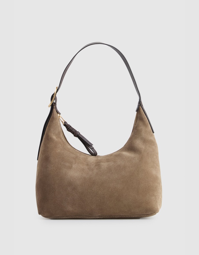 Evity - Malia Leather Suede Hobo Bag