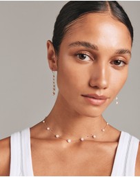Michael Hill - Threader Earrings with Cultured Freshwater Pearls in 10kt Yellow Gold