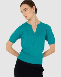 SACHA DRAKE - Henley Knit Top