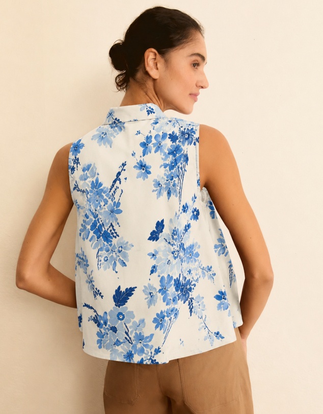 Emme | Max Mara Group - Black Floral Linen Blend Shirt
