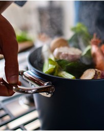 Joseph Joseph - Space Non-stick Stock Pot with Folding Handles and Lid - 25cm