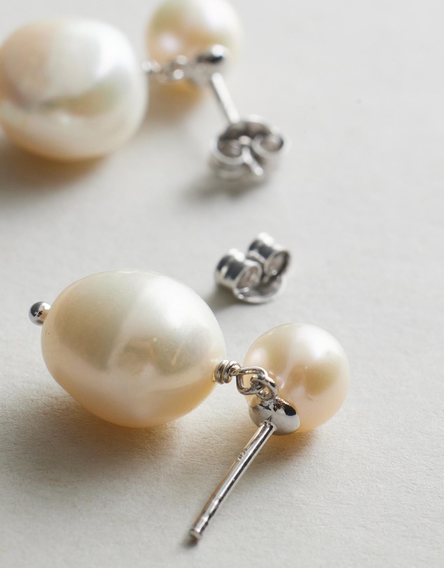 EL&RO Jewellery - Double Pearl Earrings