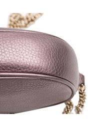 Pre-Loved by Azura Reborn - Pre-Loved Mini Metallic Pebbled Calfskin Soho Chain Crossbody