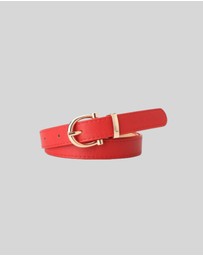 KAJA Clothing - Needle Buckle Belt - Red