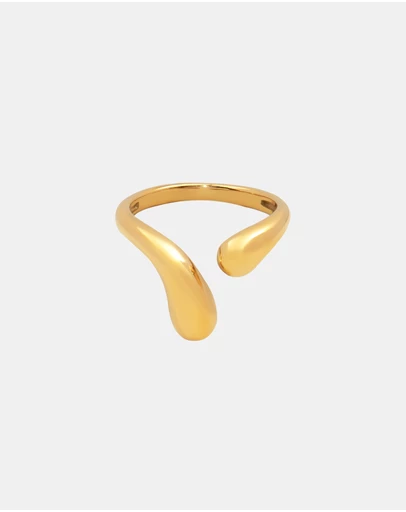 Zoe Olivia - Waterproof Organic Wave Adjustable Ring