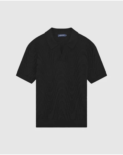 Frescobol Carioca - Rino Cotton Blend SS Jacquard Knit Polo