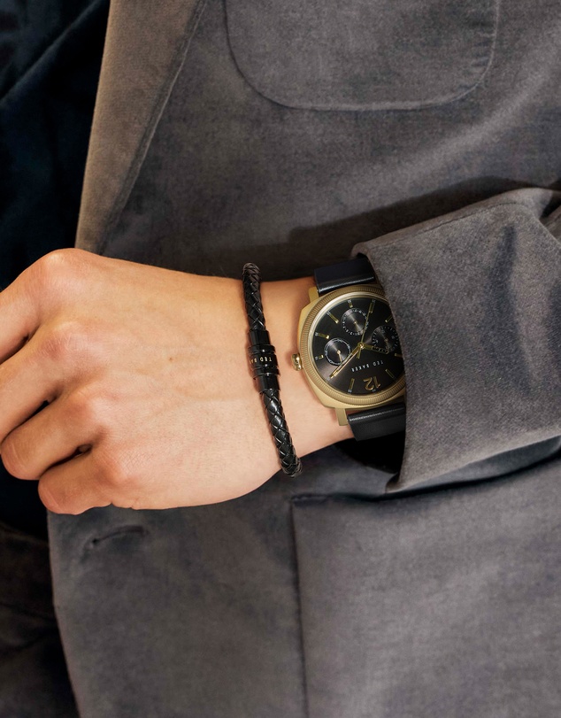 Ted Baker - Caine Urban 42mm Black Leather Watch