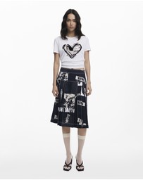 Desigual - Newspaper heart T-shirt