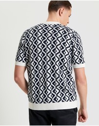 Ben Sherman - Tile Jacquard Resort Knitted Shirt