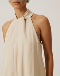 Tussah - Ruby Satin Halter Top