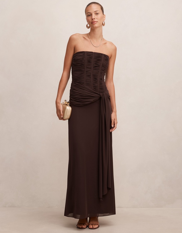 Forever New - Lorelei Strapless Ruched Maxi Dress