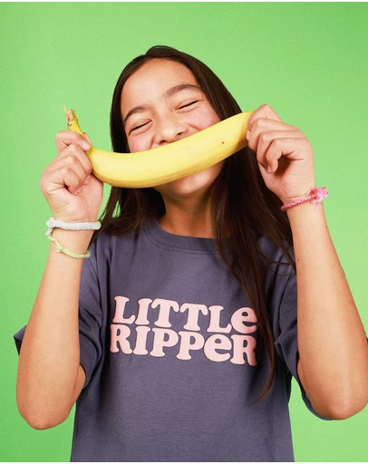 Skwosh - Little Ripper Kids Slang Tee in Navy