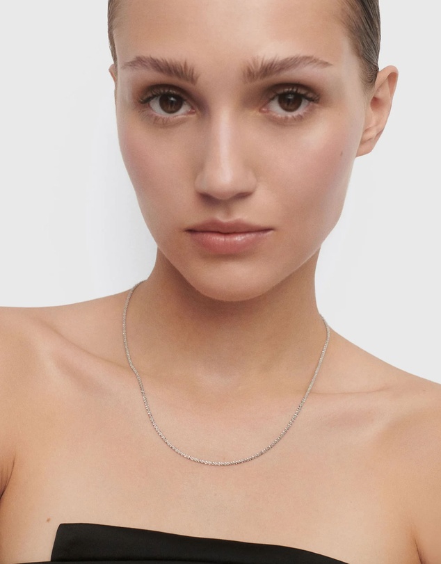 PDPAOLA - Sparkle Silver Chain Necklace