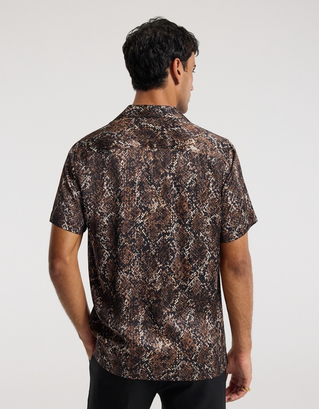 Calibre - Relaxed Camp Collar Shirt Chocolate