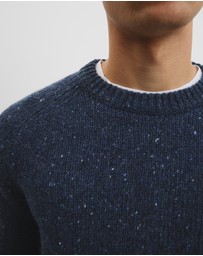 Country Road - Merino Nep Wool Blend Crew Neck Knit