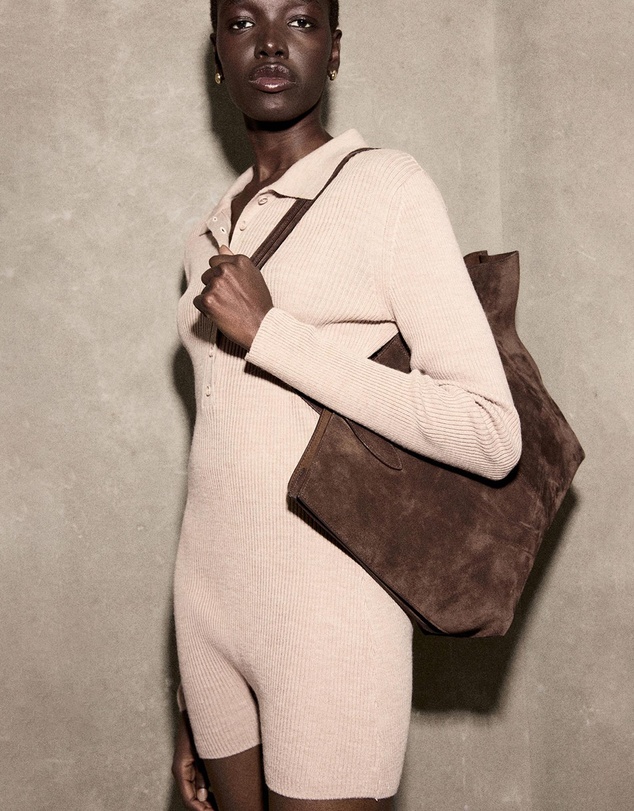M.N.G - Ribbed Knitted Polo-Neck Playsuit