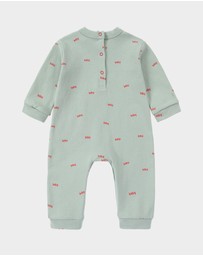 Susukoshi - Relaxed Fit Romper - Typo Baby. Sage