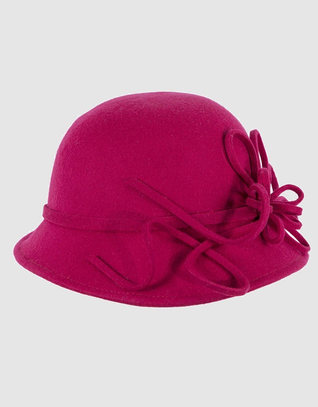 Max Alexander - Winter Felt Red Cloche Hat