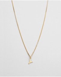 Kirstin Ash - Y Outline Initial Necklace