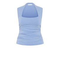 City Chic - Plus size Milly Tank - powder blue