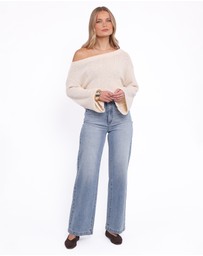 Petal & Pup - Kosas Off Shoulder Knit Top - Cream