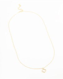 Lovisa - Gold Plated Sterling Silver Cubic Zirconia Flower Pendant Necklace