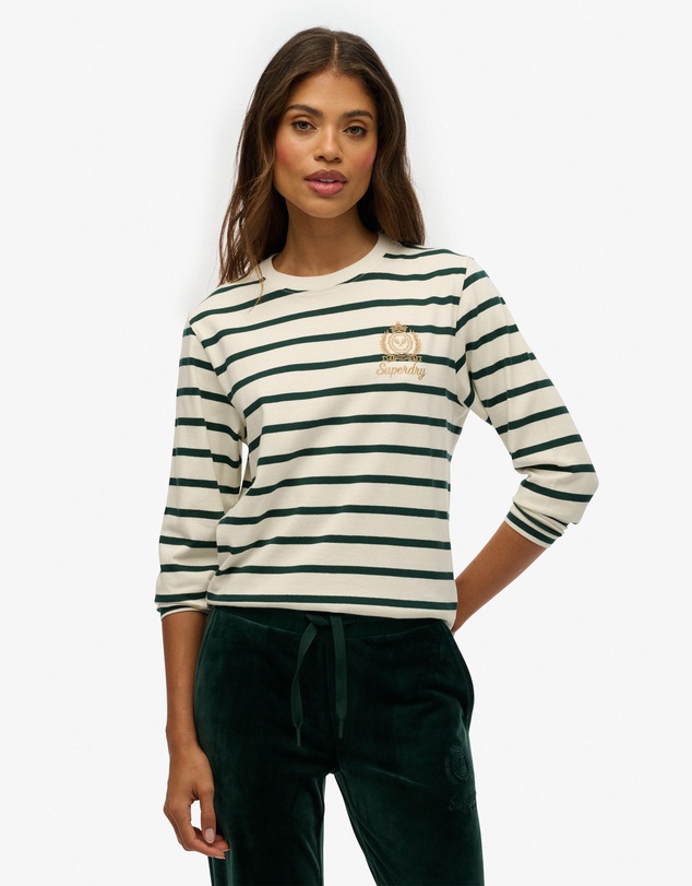 Superdry - Country Club Long Sleeve Stripe Top