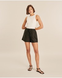 AERE - Bronte Linen Shorts