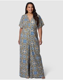 Something 4 Olivia - Zoe Linen Printed Jumpsuit