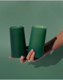 porter green - stegg | silicone unbreakable highball glasses
