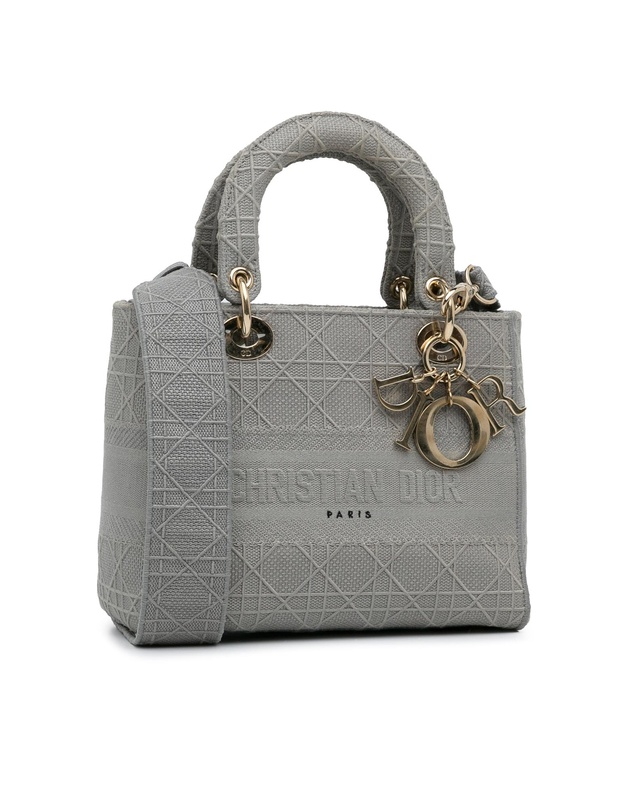 Pre-Loved by Azura Reborn - Pre-Loved dior Dior Caro Mini Bag Grey Embossed Canvas