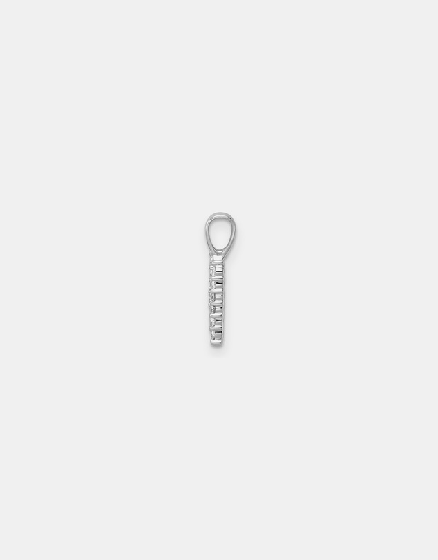 Zoe Olivia - 9K White Gold Lab Grown Diamond Initial H Pendant