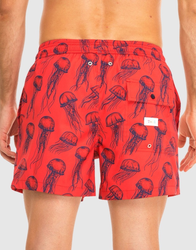 Tolu Australia - Boardshorts with Red Jellyfish