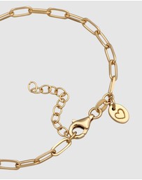 Elli Jewelry - Bracelet Heart 925 Sterling Silver Gold-Plated