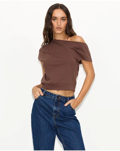 Dazie - Coral Off Shoulder Top