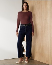 Atmos&Here - Organic Cotton Ribbed Long Sleeve Top