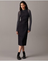 Calvin Klein Jeans - Denim Bodycon Midi Dress