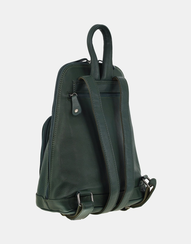 Milleni - Milleni Ladies Genuine Leather Twin Zip Backpack