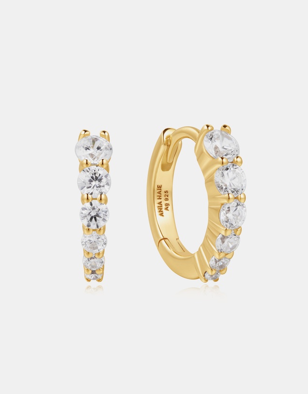 Ania Haie - Ania Haie Gold Gradient Pave Huggies