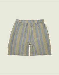 OAS Company - Mist Strata Nicola Linen Shorts