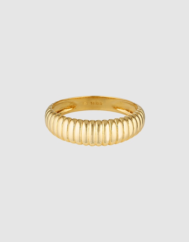 HOUSE OF SLANI - Eudora Ribbed Gold Ring