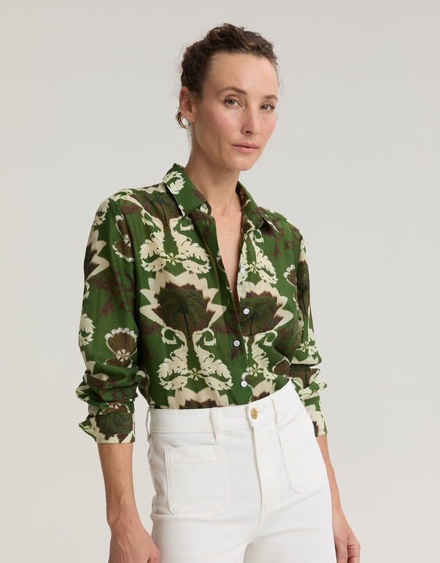 Sportscraft - Palm Print Cotton Silk Shirt