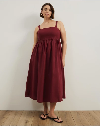 Atmos&Here Curvy - Fern Empire Line Midi Dress